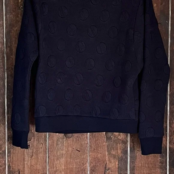 Anthro | Postmark Navy Funnel-Neck Pullover - Picture 10 of 11